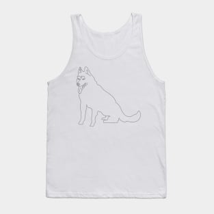 Husky in lapland Tank Top